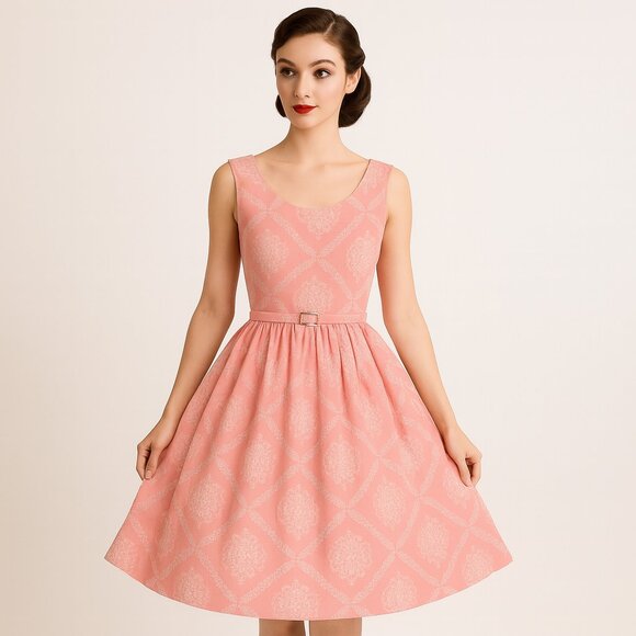 Vintage Dresses & Skirts - VINTAGE 1950s Deadstock Never Worn Everglaze 100% Cotton Day Dress